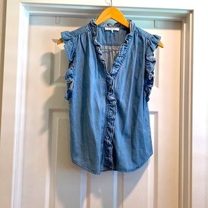 Frame Denim Ruffled Blouse